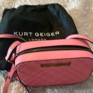 Kurt Geiger Pink Quilted Crossbody